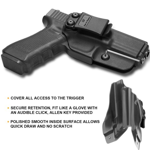 Funda kydex para Glock 17 y 19 IWB
