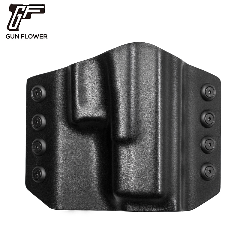 funda kydex OWB con exterior de cuero