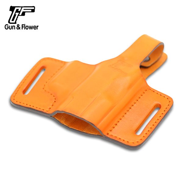 Funda de cuero con 2 ranuras