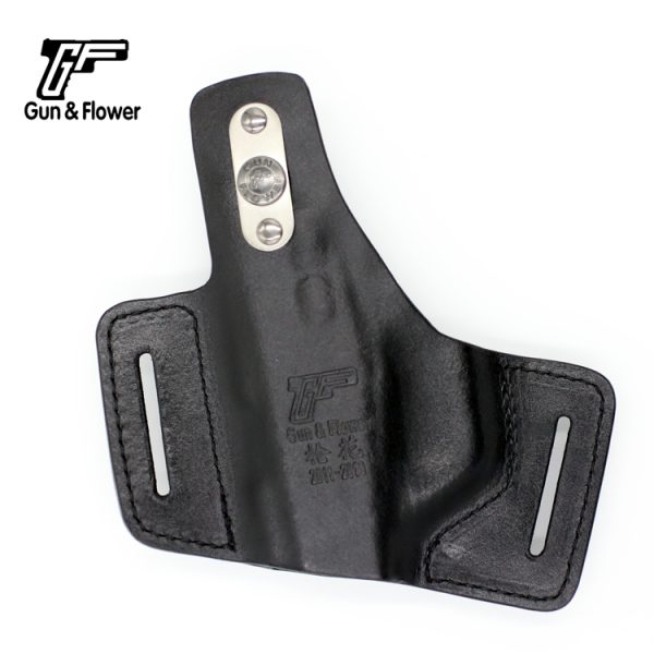 Funda de cuero de medio barril de 2 ranuras