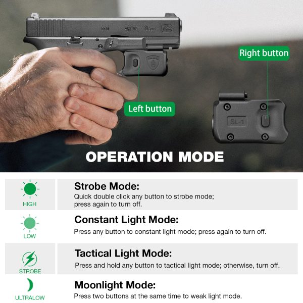 Luz táctica para Glock 17/19