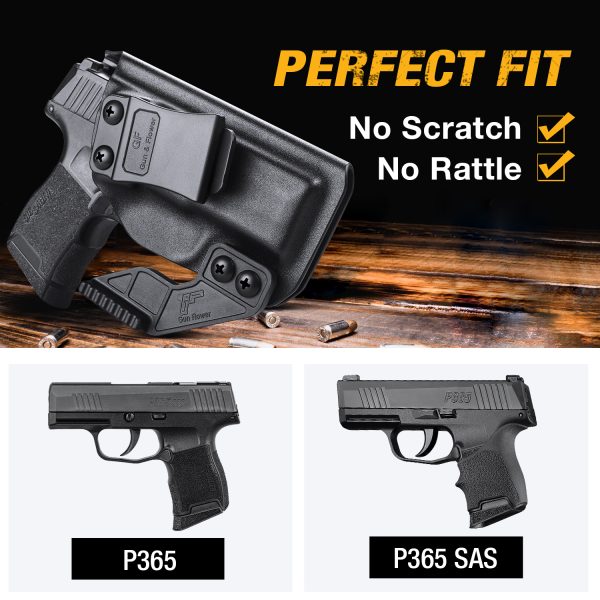 Funda IWB Kydex con garra para Sig Sauer P365 para diestros